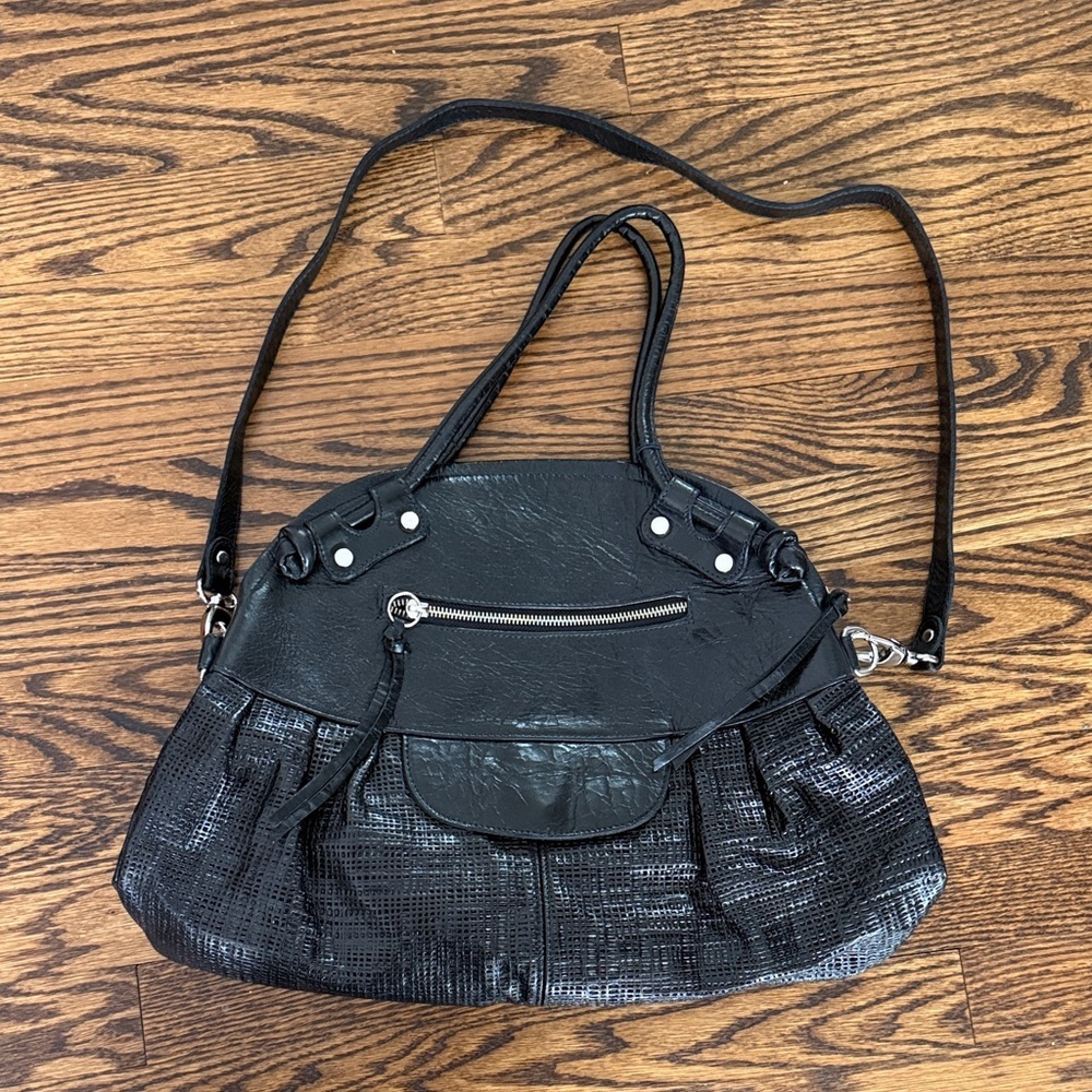 Pietro Alessandro Women Shoulder Bag Elegant Black Crossbody Leather